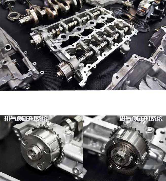 The continuously variable valve lift controlled by electromagnetic oil pressure is one of the highlights of the new engine.